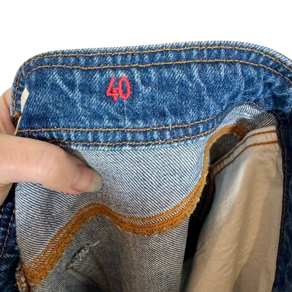 Sezane Le Crop High Rise Wide Leg Jeans in Denim Blue Worn Once-Still Full Price - Picture 9 of 11